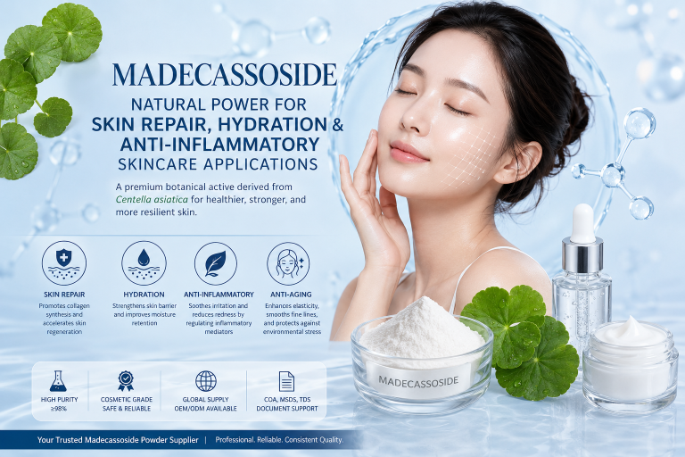 How Does Madecassoside Support Skin Repair, Hydration, and Anti-Inflammatory Skincare Applications