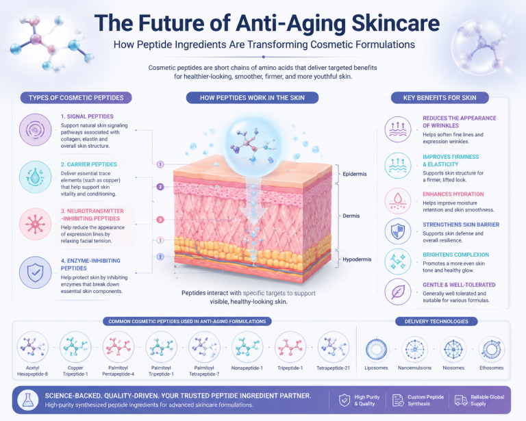 The Future of Anti-Aging Skincare: How Peptide Ingredients Are Transforming Cosmetic Formulations