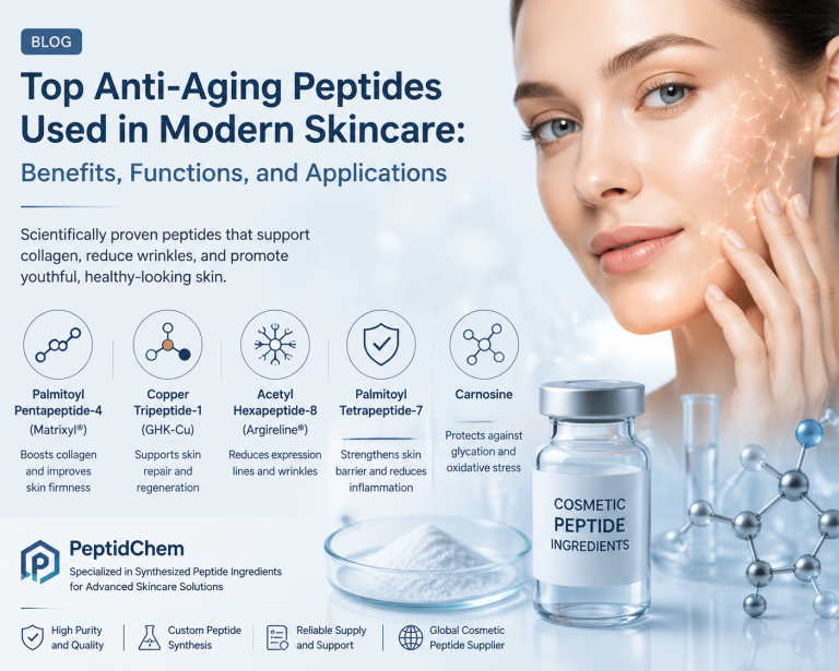 Top Anti-Aging Peptides Used in Modern Skincare: Benefits, Functions, and Applications