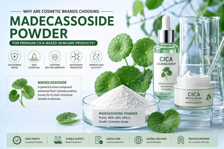 Why Are Cosmetic Brands Choosing Madecassoside Powder for Premium Cica-Based Skincare Products