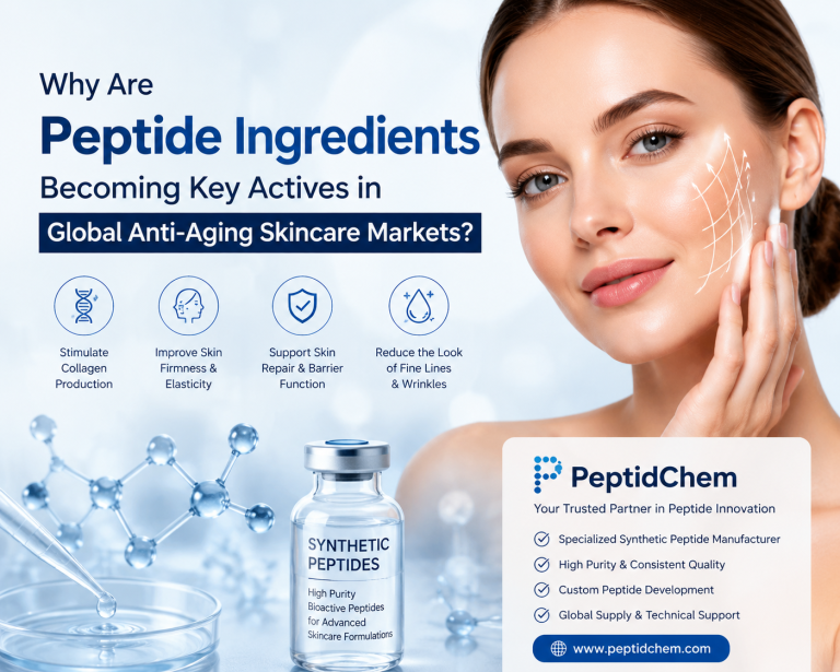 Why Are Peptide Ingredients Becoming Key Actives in Global Anti-Aging Skincare Markets