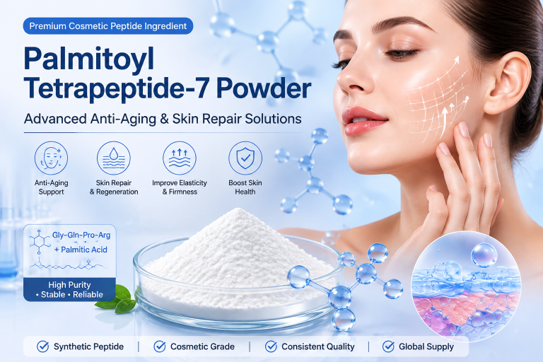 Why Do Formulators Use Palmitoyl Tetrapeptide-7 Powder in Anti-Aging and Skin Repair Solutions