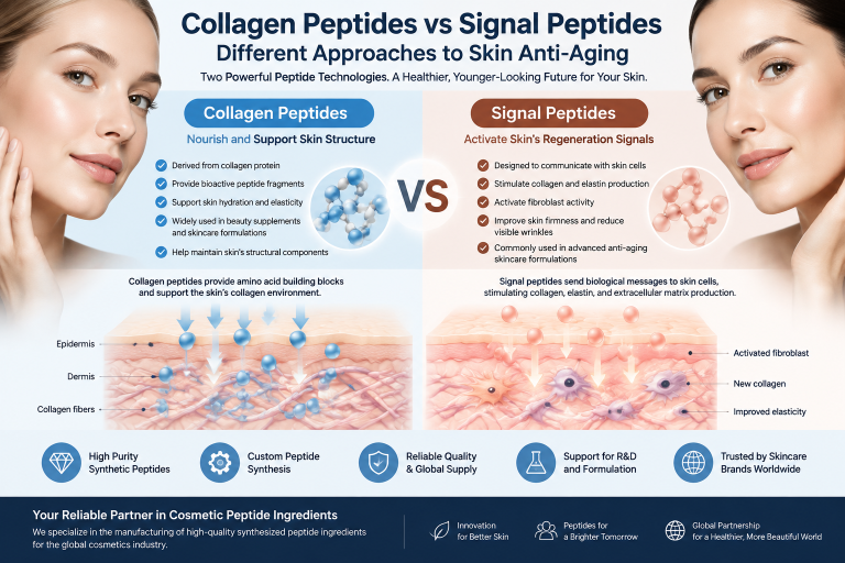Collagen Peptides vs Signal Peptides: Different Approaches to Skin Anti-Aging
