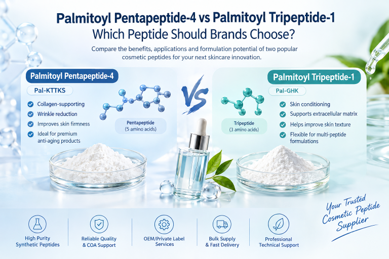 Palmitoyl Pentapeptide-4 vs Palmitoyl Tripeptide-1: Which Peptide Should Brands Choose