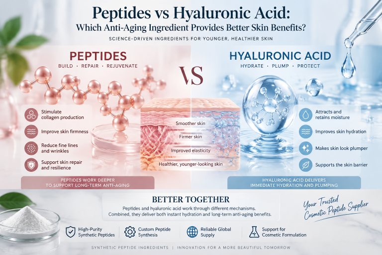 Peptides vs Hyaluronic Acid: Which Anti-Aging Ingredient Provides Better Skin Benefits