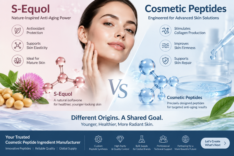 S-Equol vs Cosmetic Peptides: Comparing Next-Generation Anti-Aging Ingredients