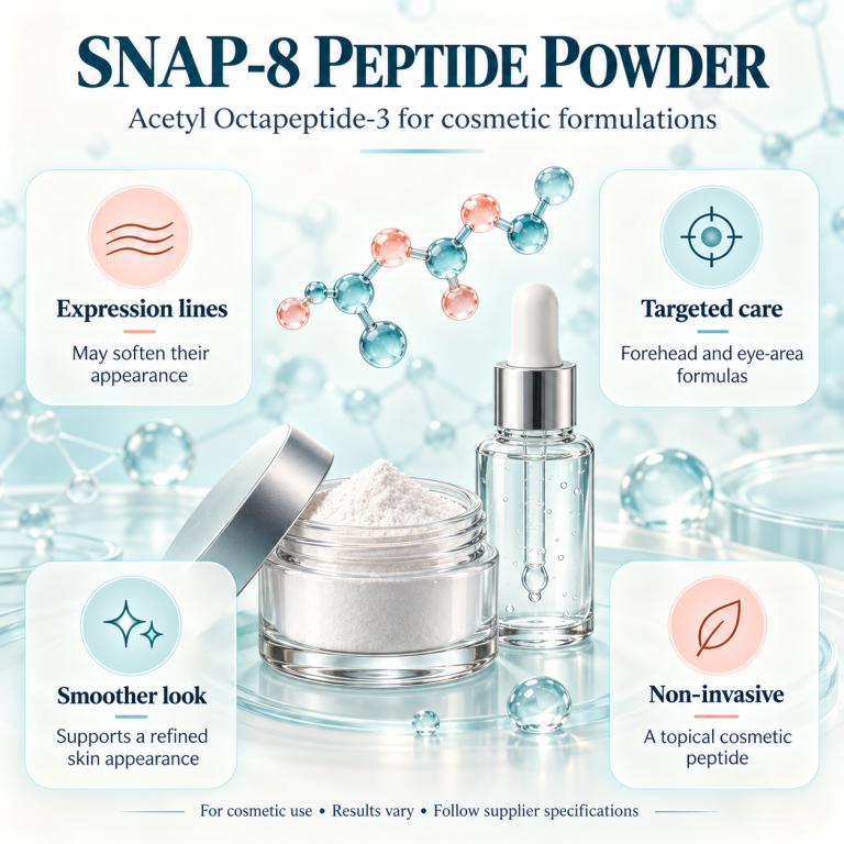 What Are the Benefits of SNAP-8 Peptide Powder for Cosmetic Formulations