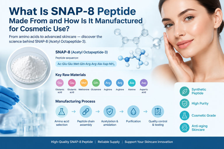 What Is SNAP-8 Peptide Made From and How Is It Manufactured for Cosmetic Use