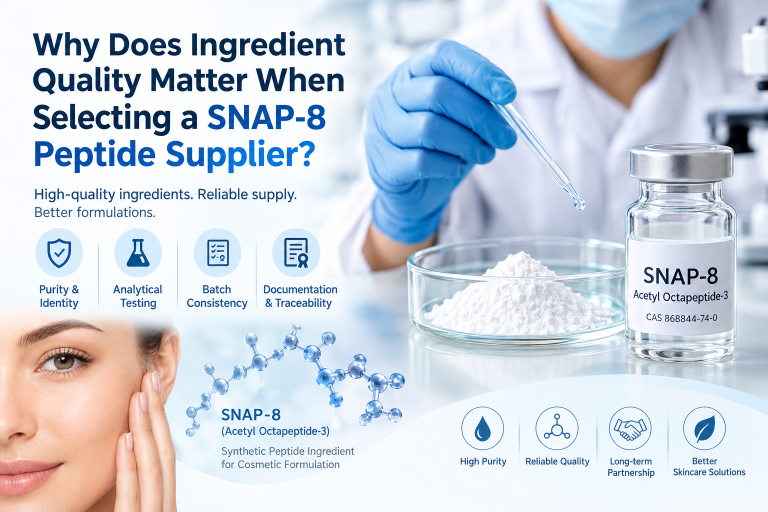 Why Does Ingredient Quality Matter When Selecting a SNAP-8 Peptide Supplier