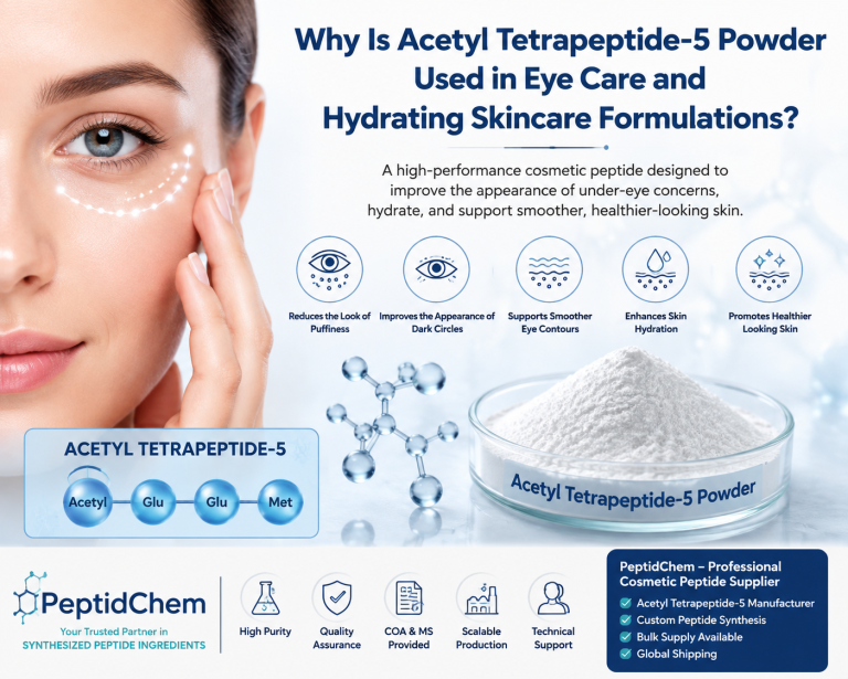 Why Is Acetyl Tetrapeptide-5 Powder Used in Eye Care and Hydrating Skincare Formulations